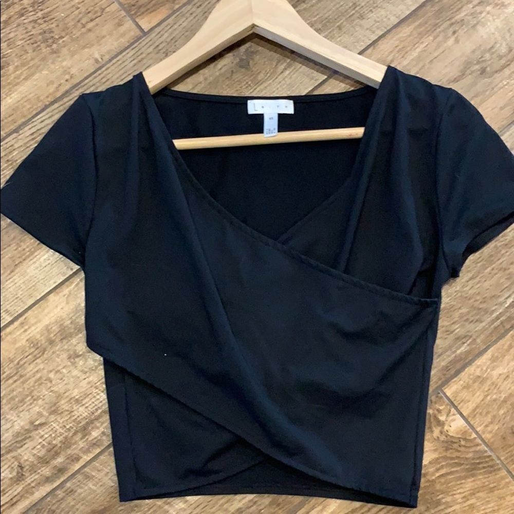 🖤 Leith Women’s Black Crop Top - Size XS - New Without Tags